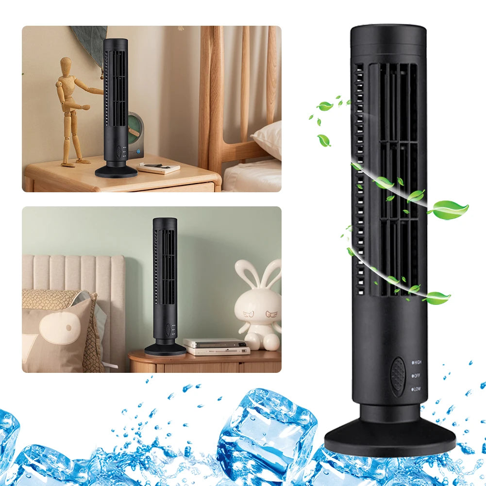 BreezeGlow Compact USB Tower Fan