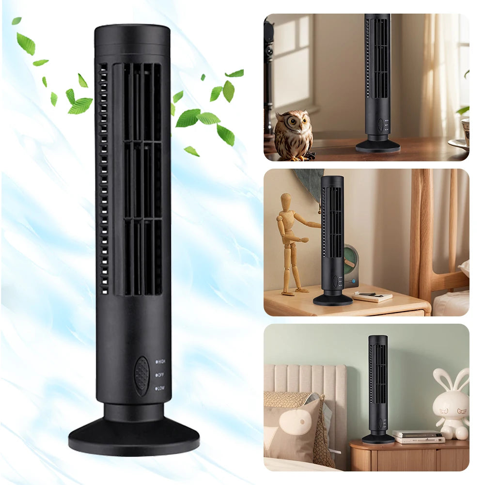 BreezeGlow Compact USB Tower Fan